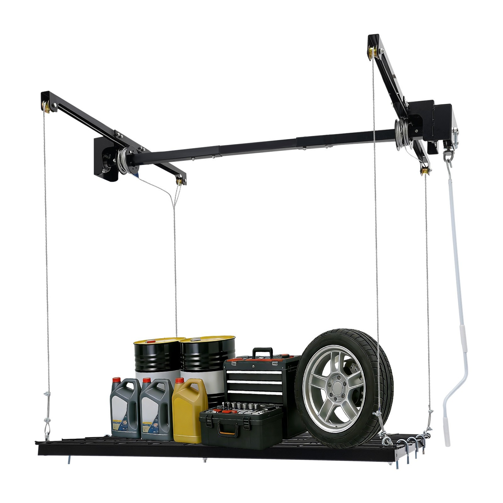 Overhead Garage Lifting Storage Rack Garage Storage Rack Adjustable Height