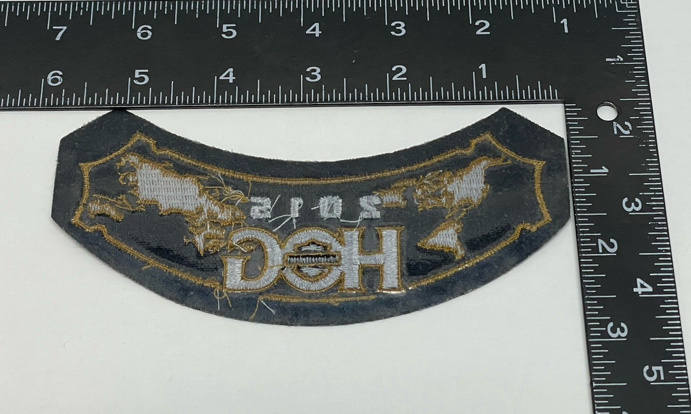 Harley Davidson HOG 2015 PATCH Set Rocker Pin & Patch Embroidered “HOG” NICE!