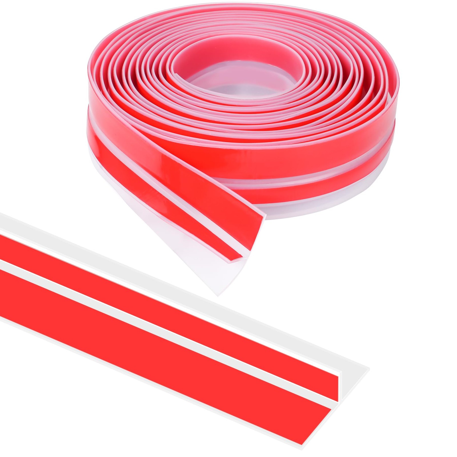 Door Draft Stopper for Side of Door Frame 1.37 in x 20 Ft T-Shaped Silicone W...