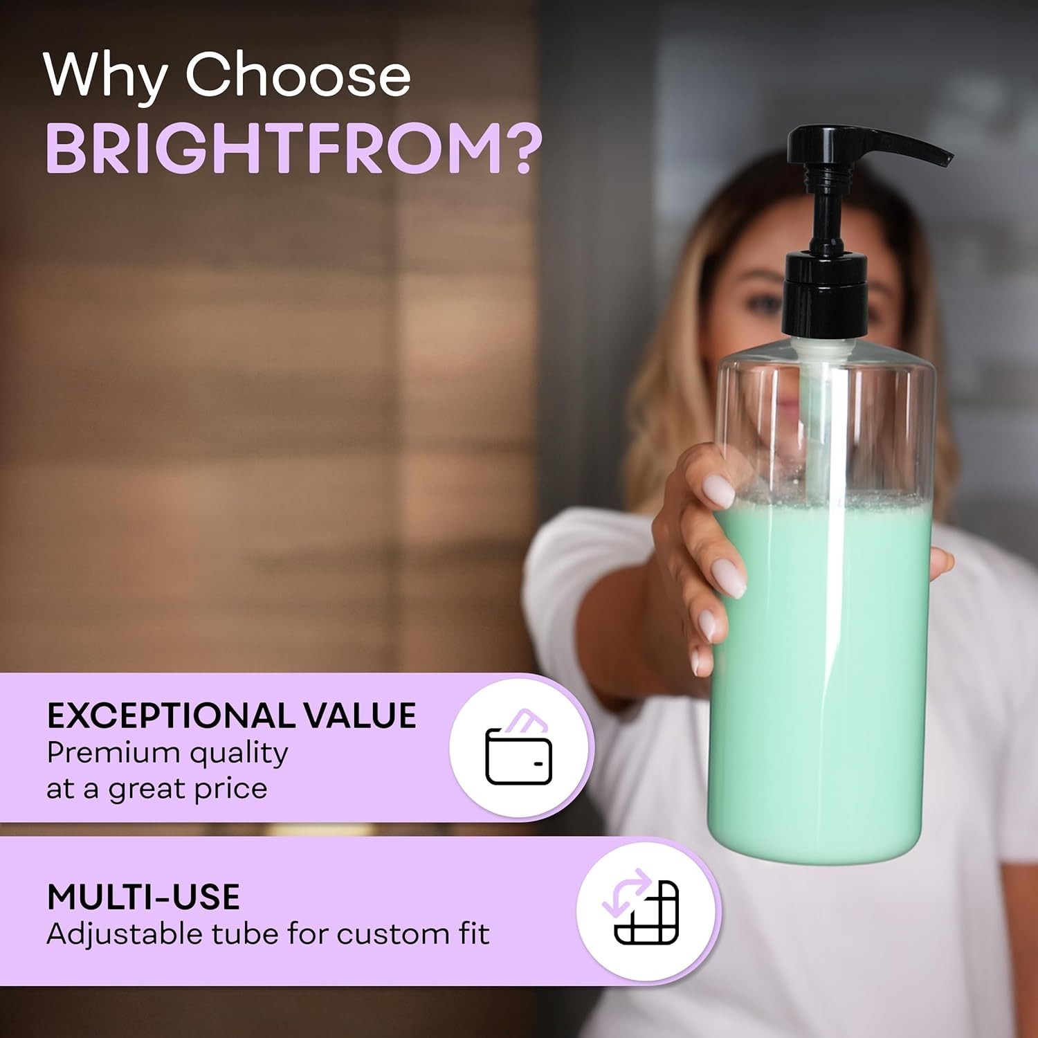 Customizable Length Lotion Pump - Perfect for Shampoo & Conditioner Bottles