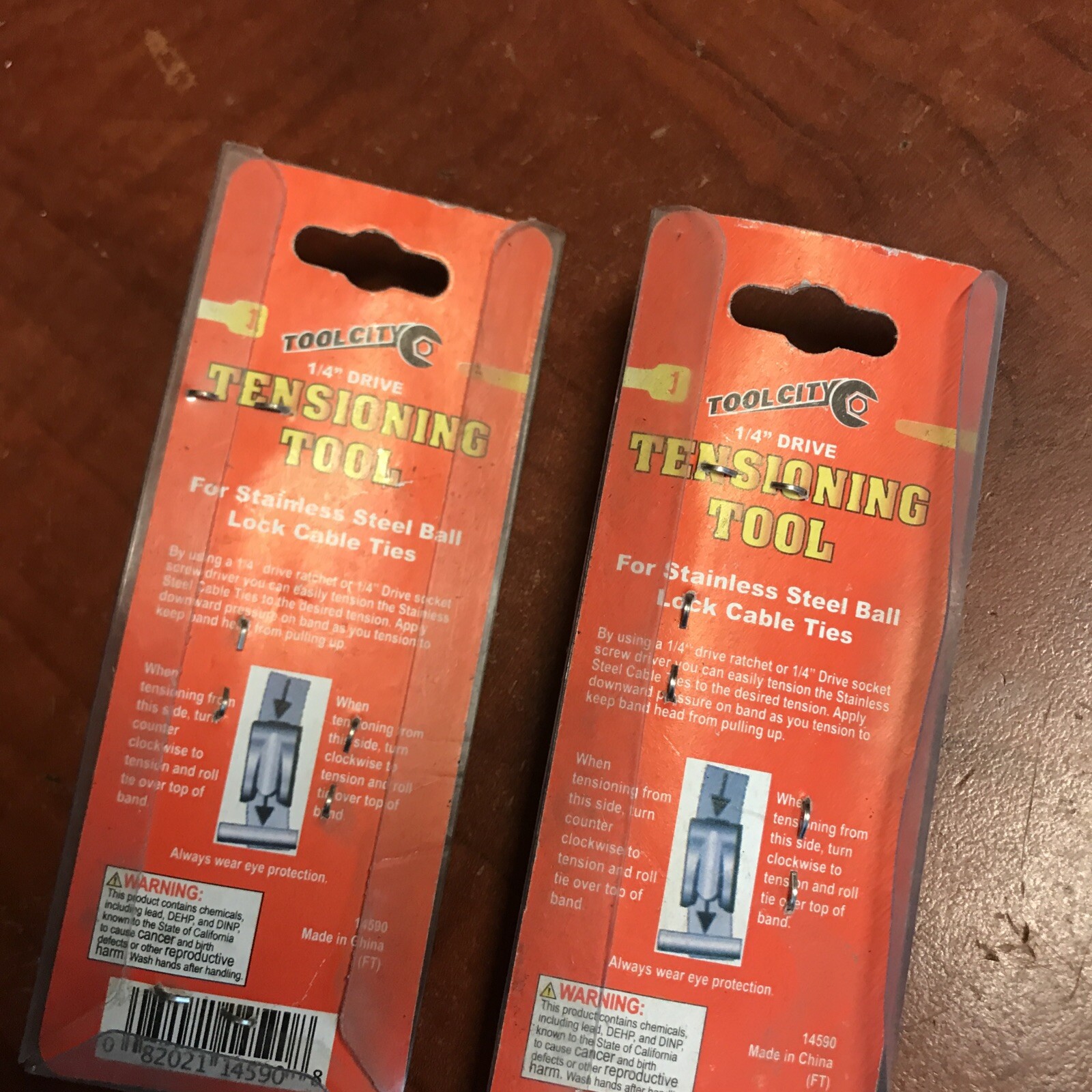2x New Tool City 14590 1/4 in. L Tie Tensioning Tool For Steel Lock Cable Ties