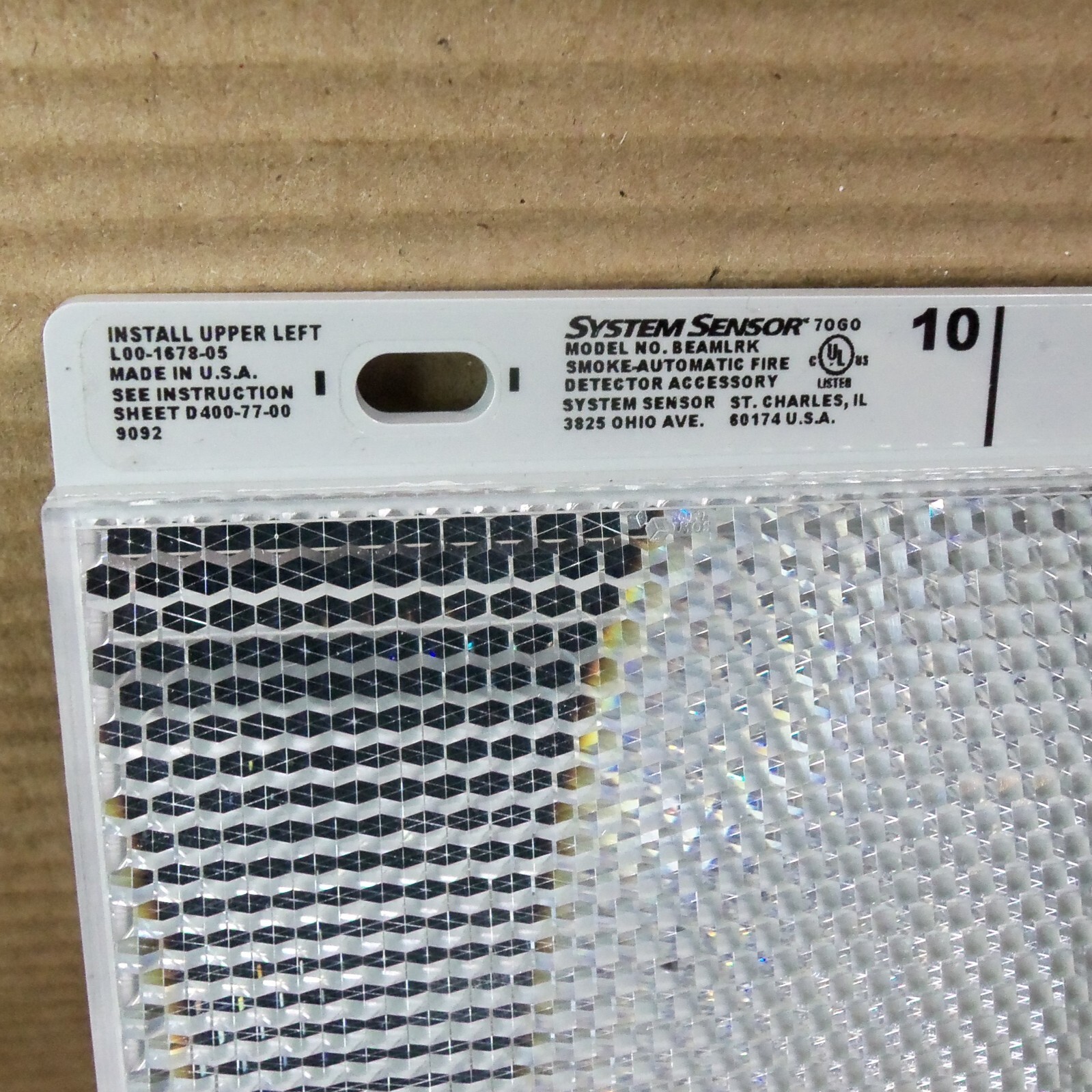 NEW SYSTEM SENSOR BEAMLRK REFLECTIVE PANEL FOR BEAM SMOKE DETECTOR FIRE ALARM