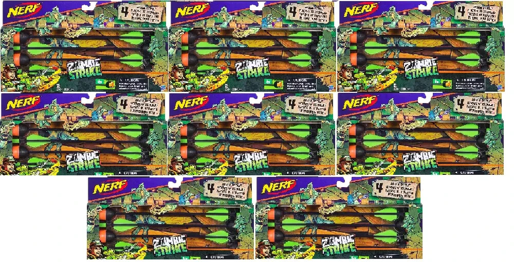 CASE 8 Pack Nerf Zombie Strike Arrow Refill 32 Total Arrows Wholesale