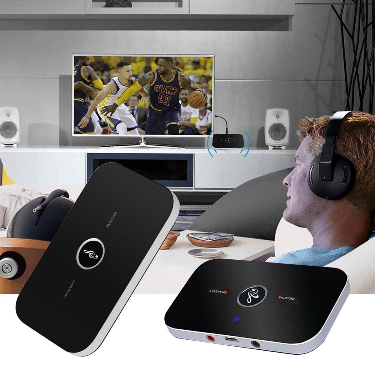 2in1 Bluetooth 5.0 USB Audio Transmitter Receiver Adapter Wireless for Car TV PC