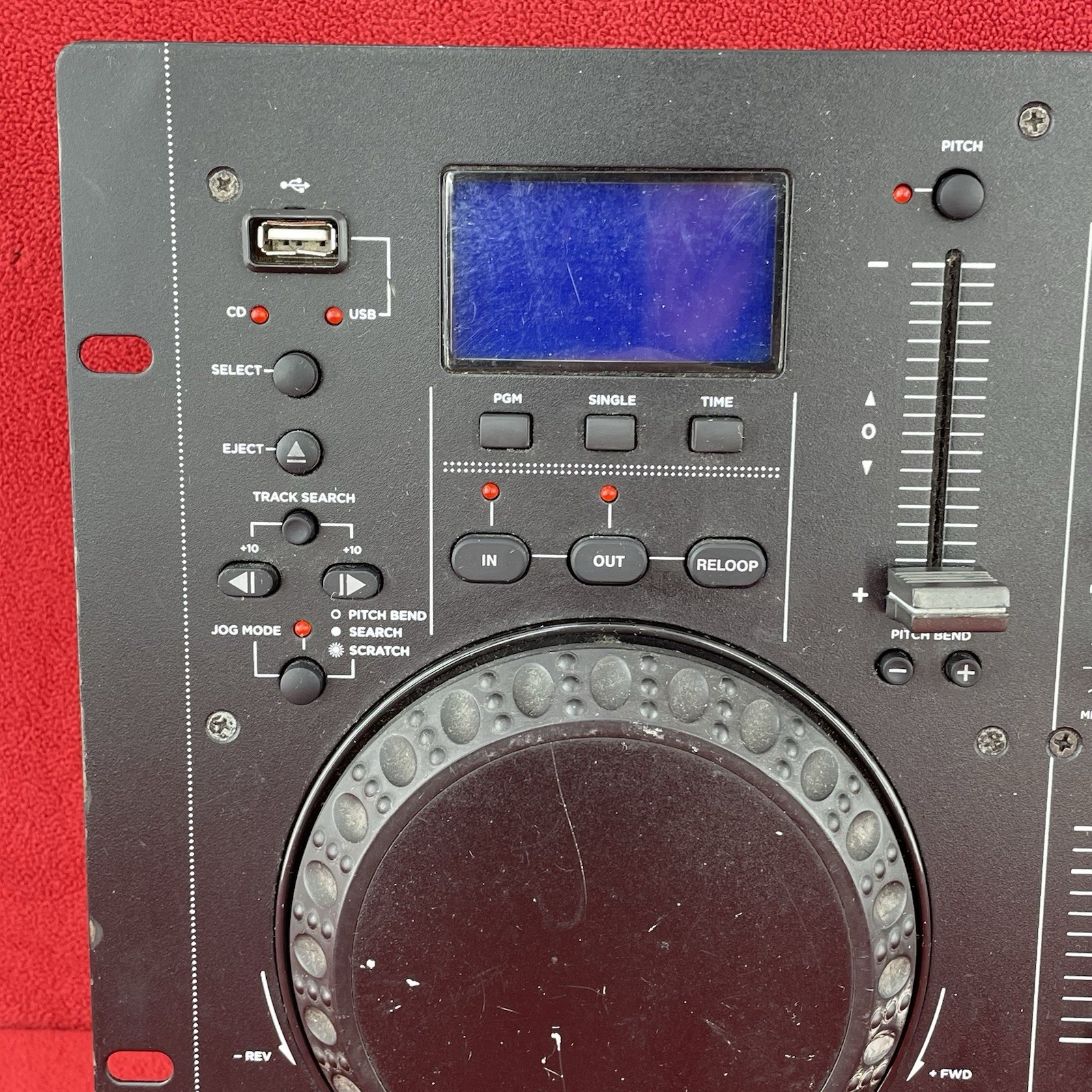 Gemini CDM-4000 Dual CD/USB DJ Media Player Console Only Half Usable