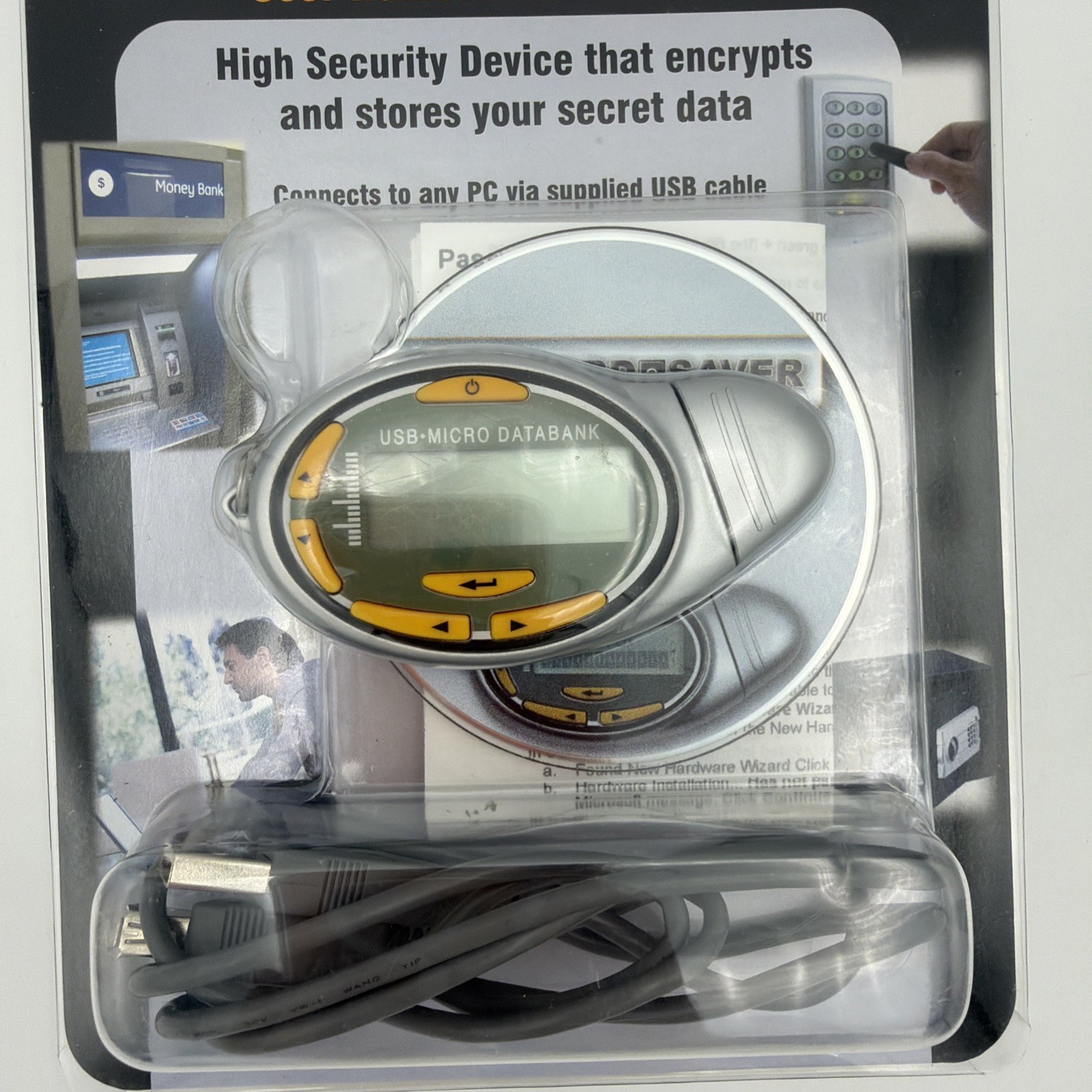 Password Saver USB-Micro Databank High Security Device New Sealed