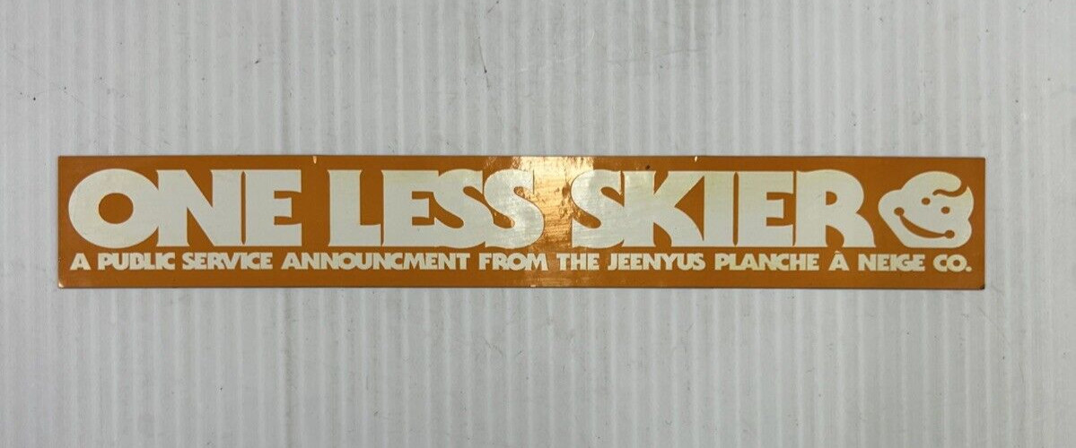 One Less Skier Jeenyus Fridge Magnent Salomon Stepchild Gnu Lib forum burton