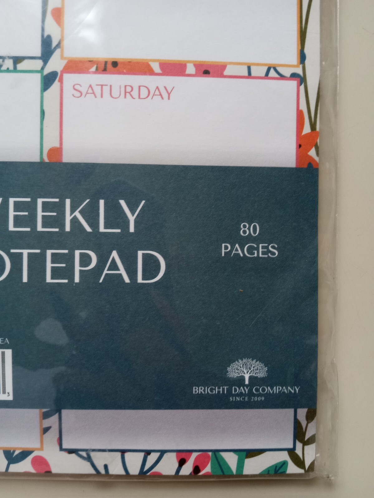 Bright Day Company Weekly Notepad 80 Pages Magnetic