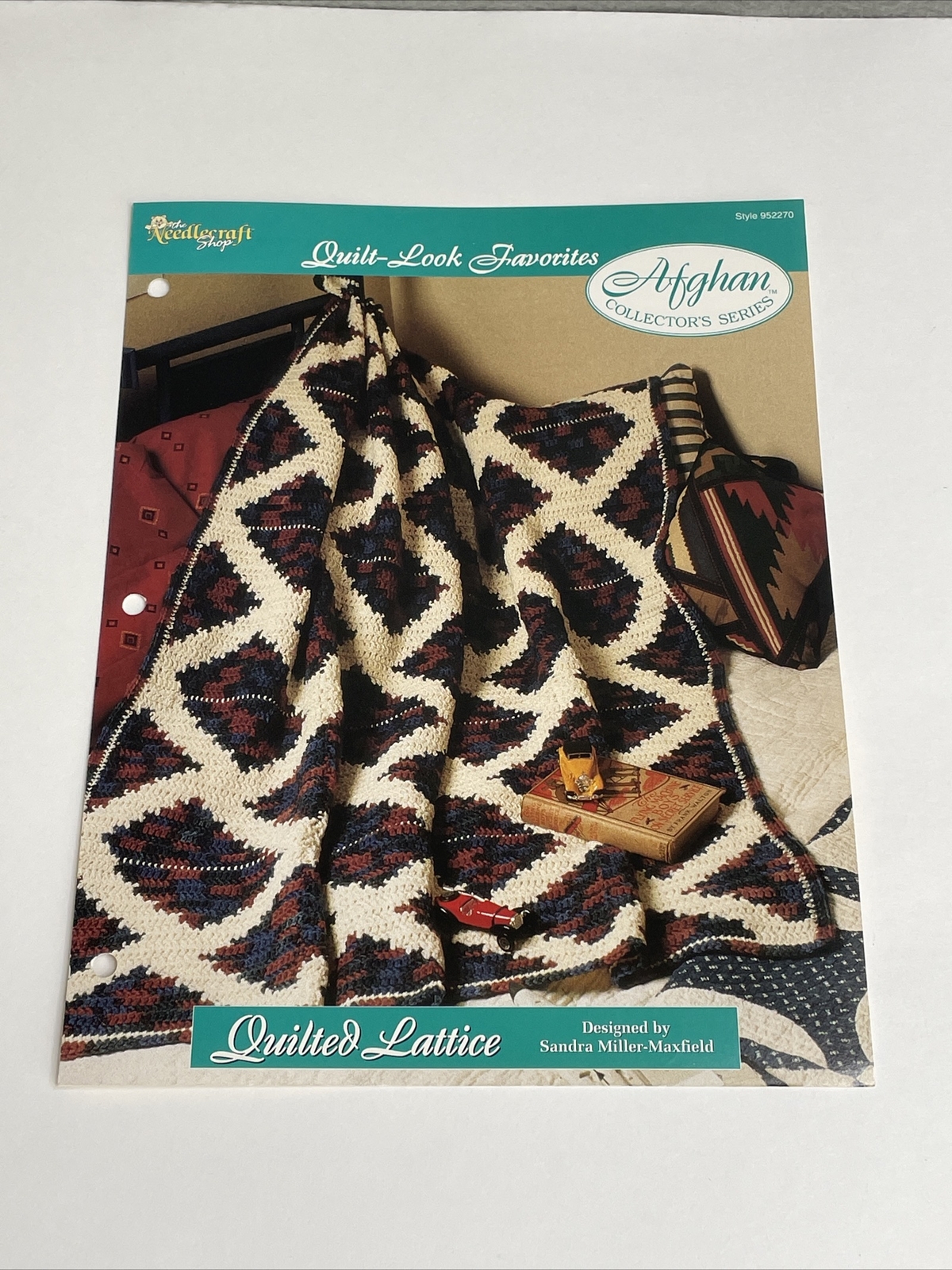 Quilted Lattice Afghan Quilt Look Crochet Pattern Needlecraft Shop