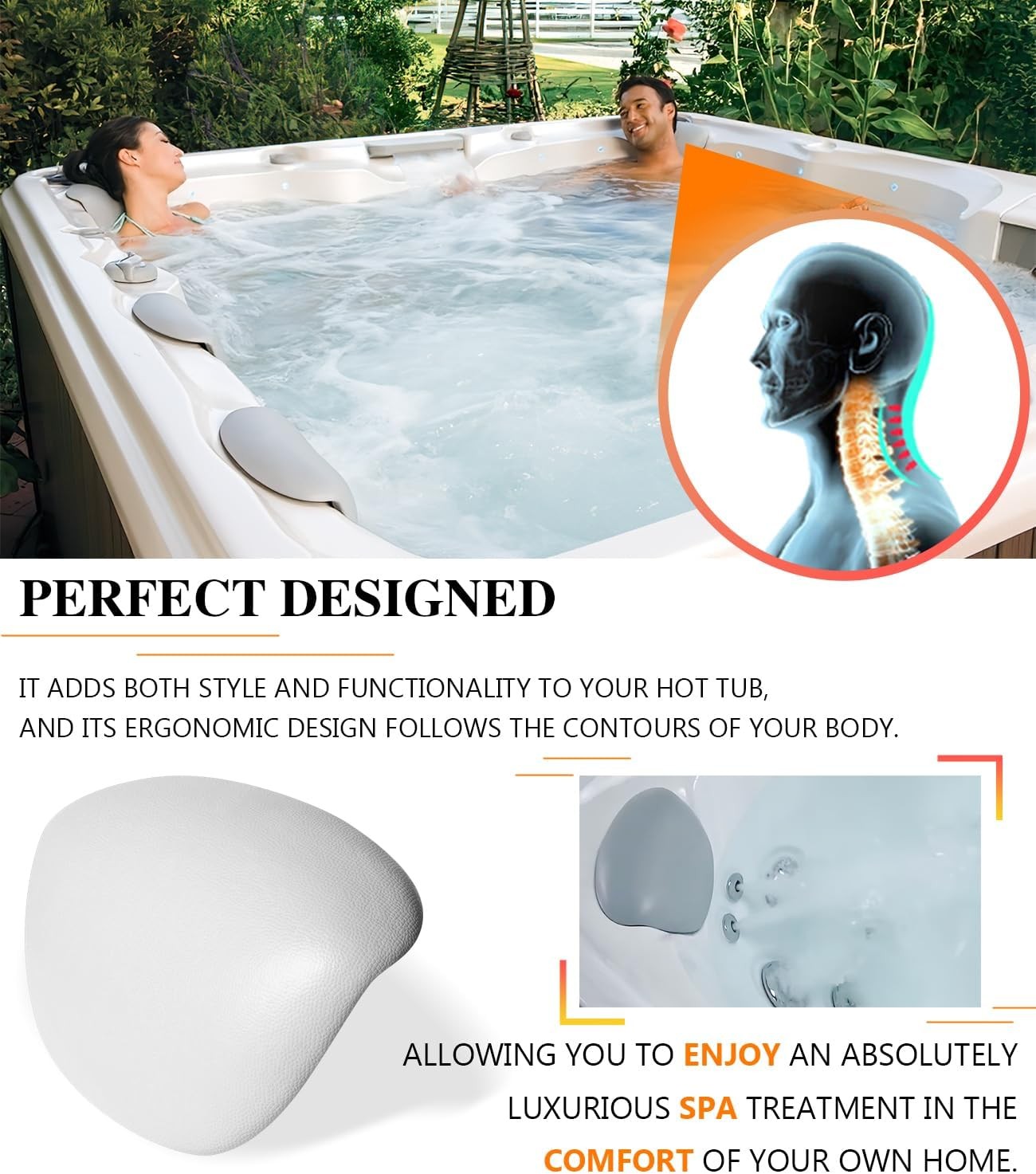 For Sundance 680 Series Spas 6472-970 6455-474 Reverse Wrap Around Spa Pillow