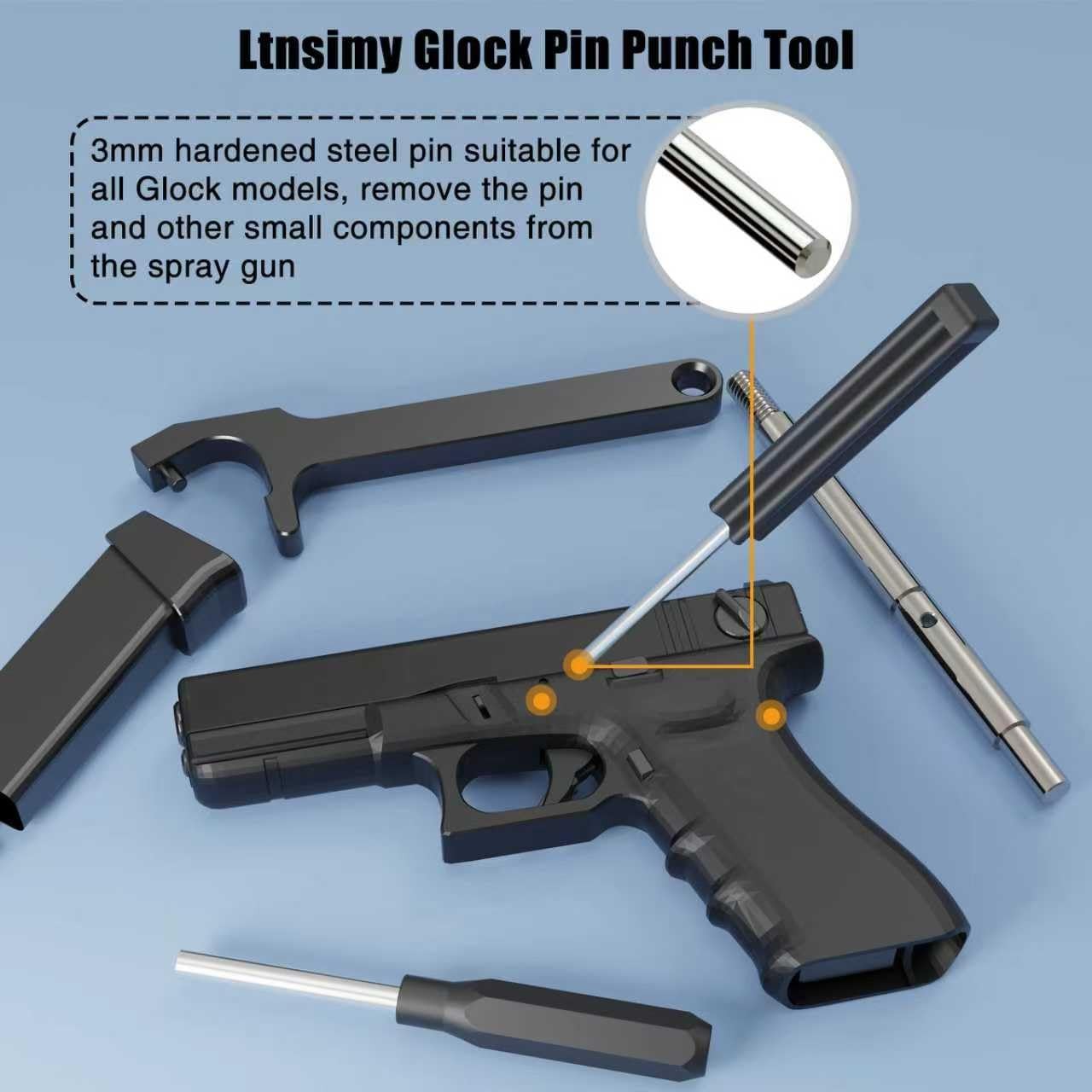 Tool Kit fro GLocks, with Storage Bag, GLock Front Sight Remove Tool & Pin Pu...
