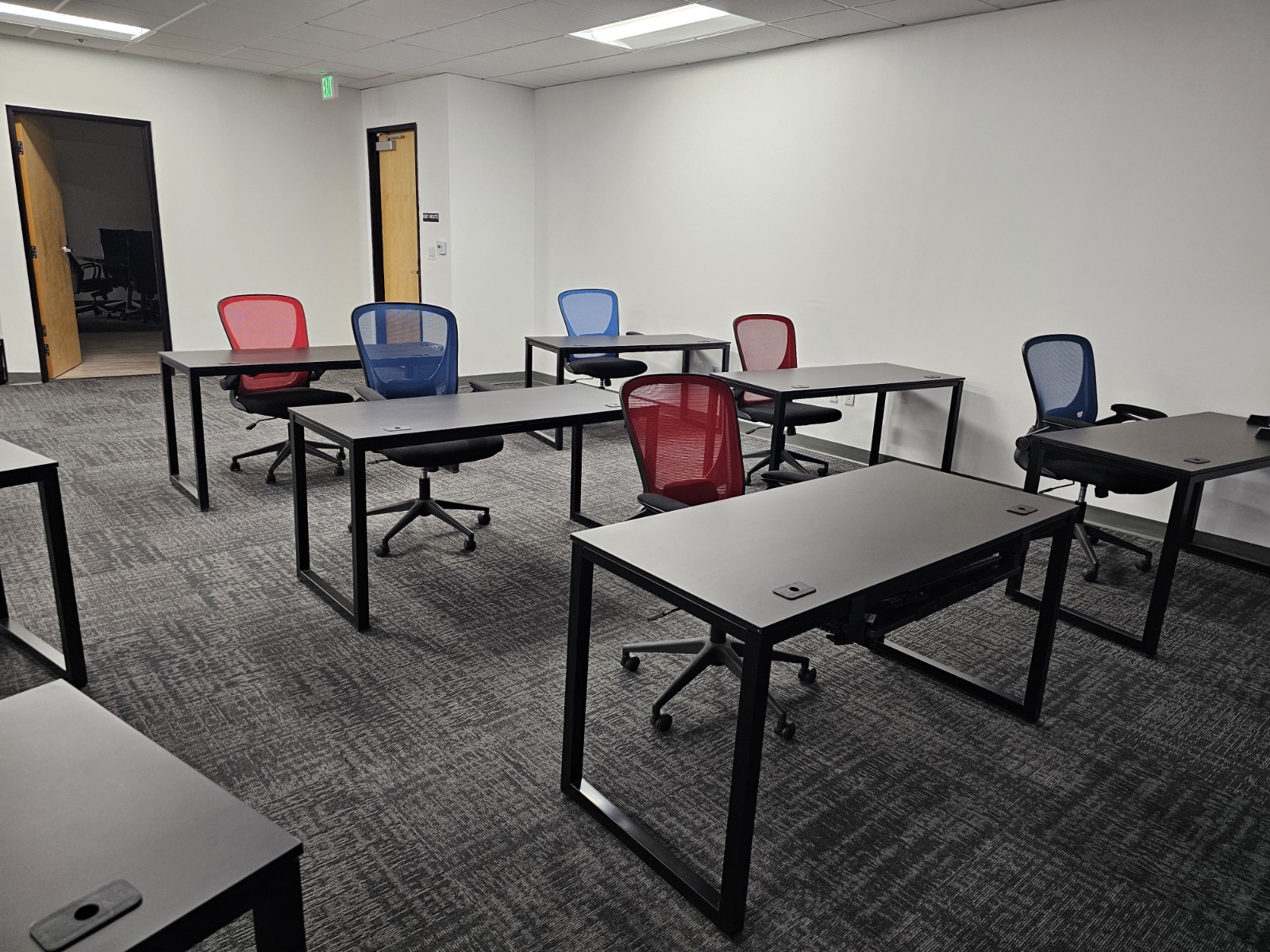 Office chairs! (Red and Blue)