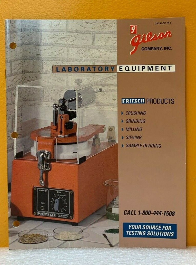 Gilson Company, Inc. Laboratory Equipment Catalog 95-F.