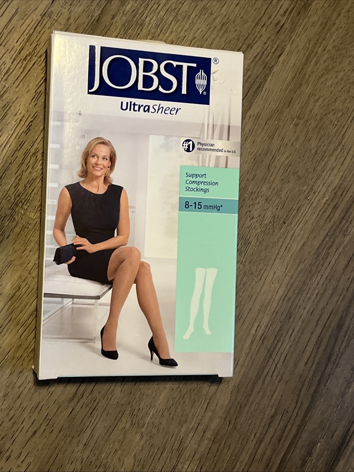 Jobst Women UltraSheer Stockings 8-15 mmhg Compression Thigh High Small Bronze