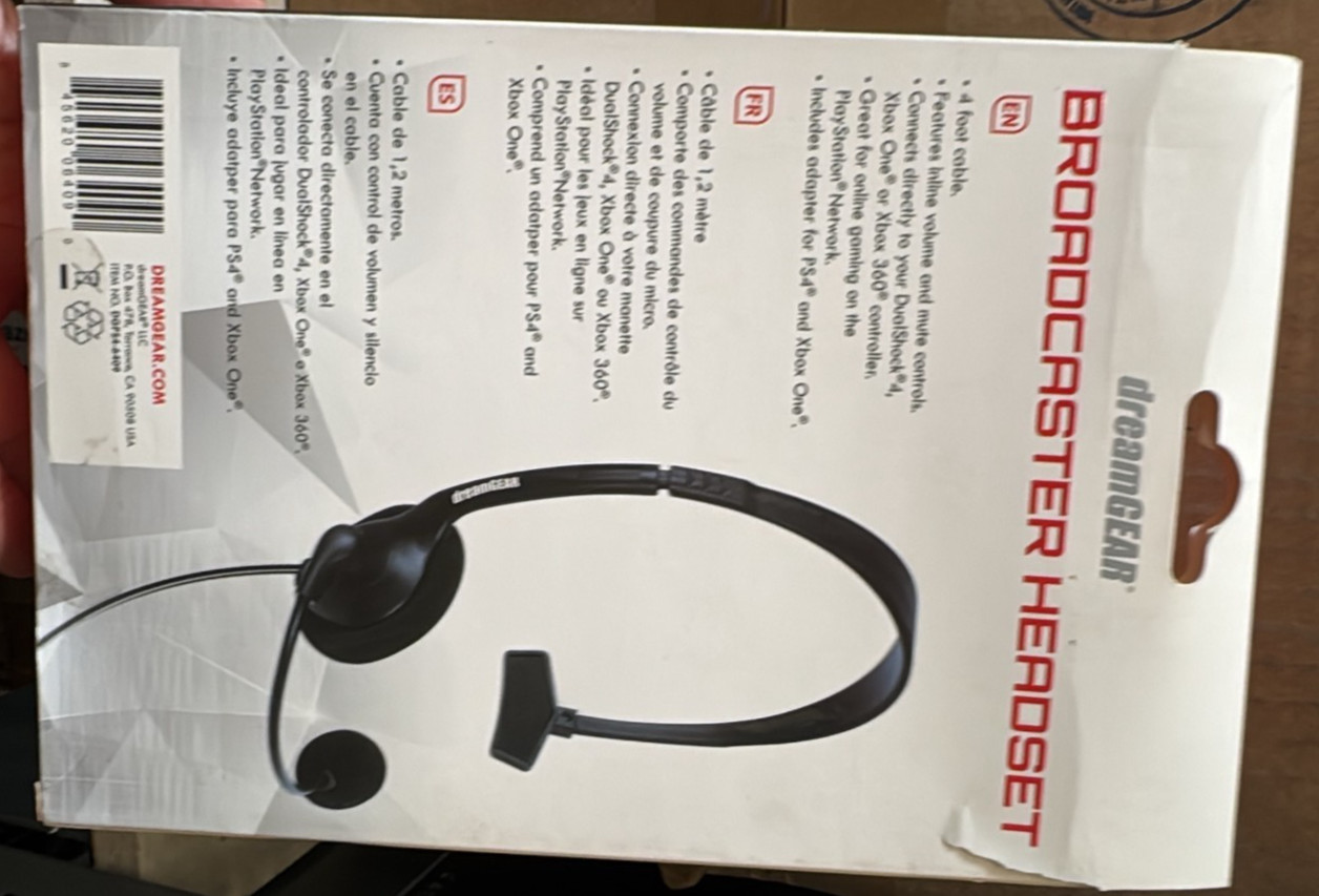 dreamGEAR Broadcaster Wired Headset Multi Platform Gaming Headphones