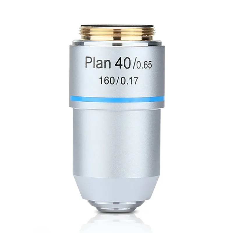 40X Spring‑Loaded 195 Plan Objective Lens RMS 20.2mm 160/0.17 for Microscope