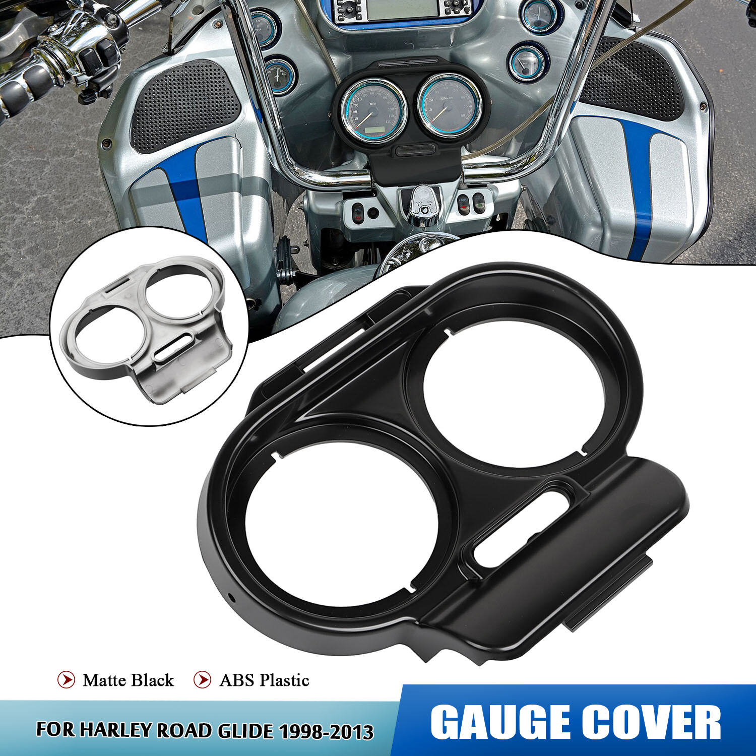 Matte Black Top Gauge Cover Nacelle Housing For Harley Road Glide FLTR 1998-2013