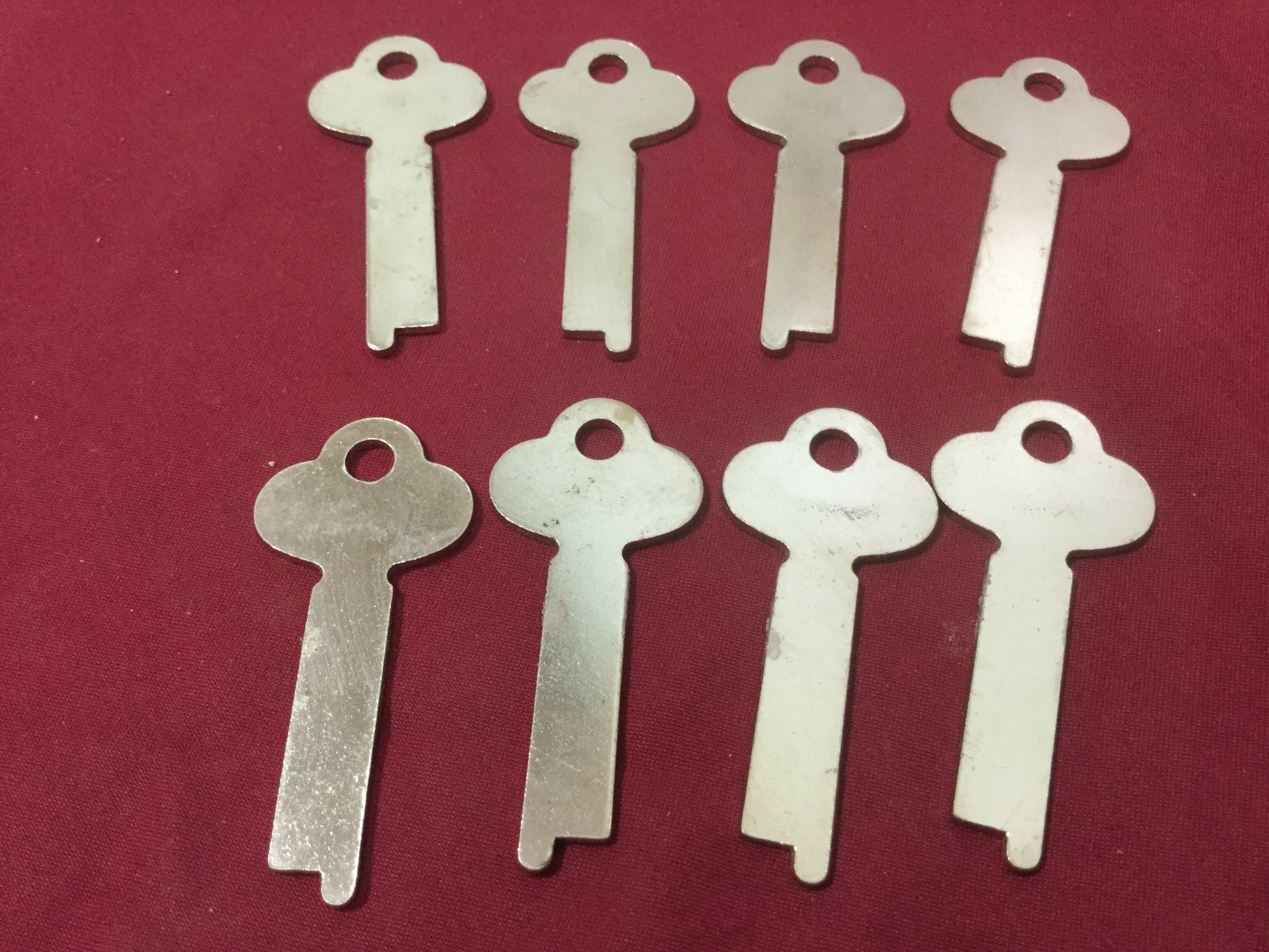 Ilco Aftermarket 1224F Flat Steel Key Blanks, Set of 8 - Locksmith