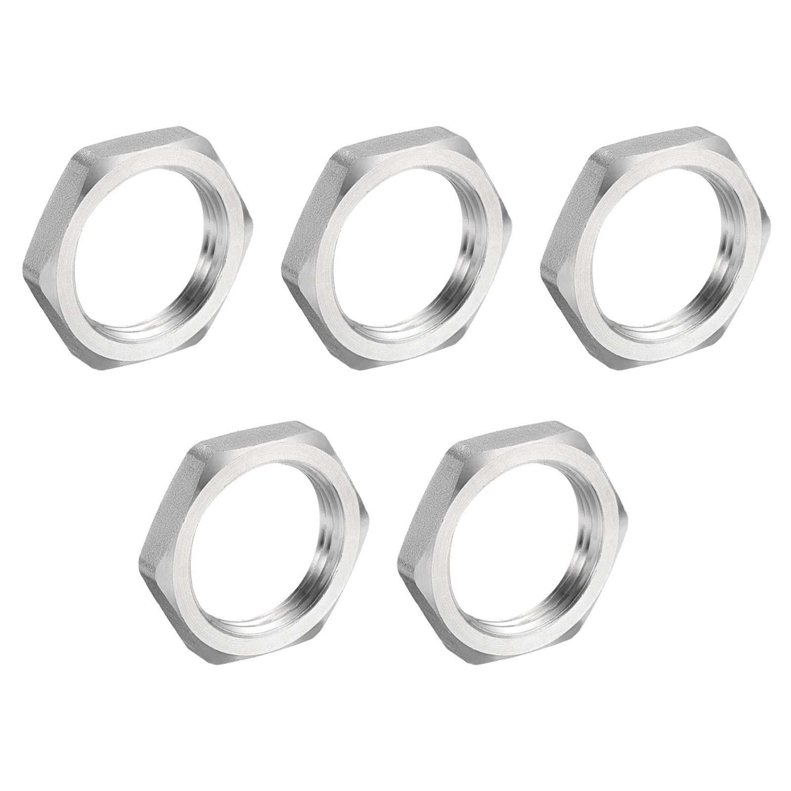 5 Pcs Cast Pipe Fitting Hex Locknut Nut 1" Female Thread (DN25)