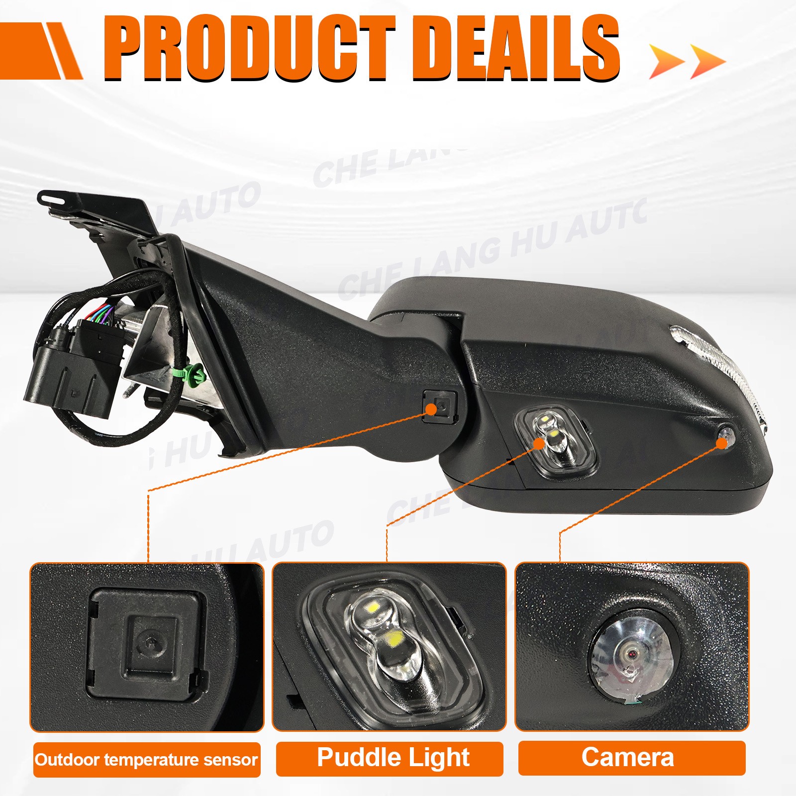 Left Driver Side Mirror W/ Blind Spot Camera For Ford Bronco 2020 -2025