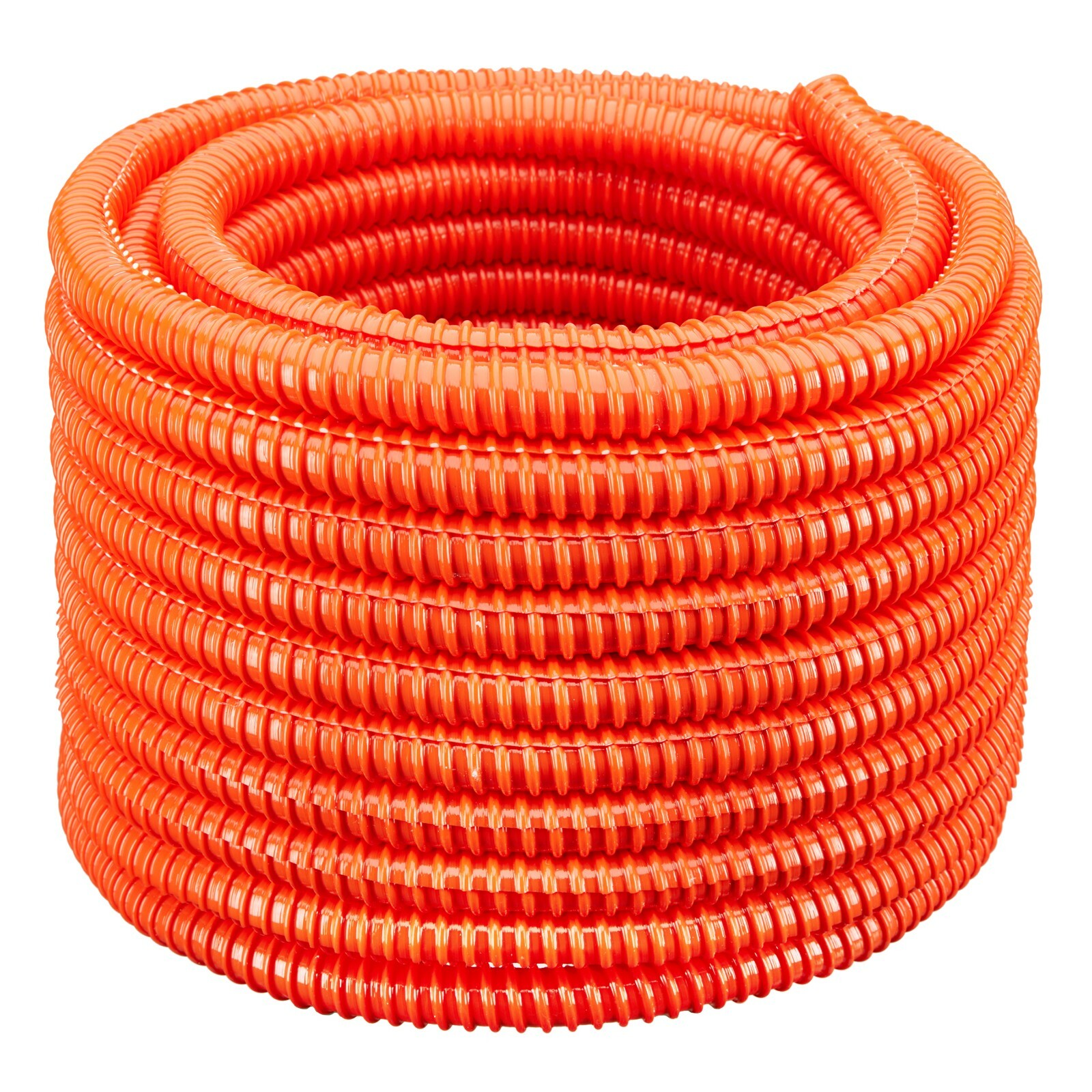 2" x 100' Orange Flexible Corrugated Wire Loom - PVC Split Tubing