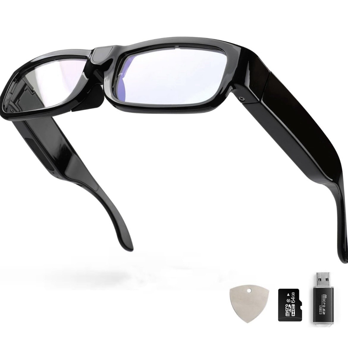 Camera Glasses Video Glasses HD With 64GB Memory Card Recording Glasses Smart