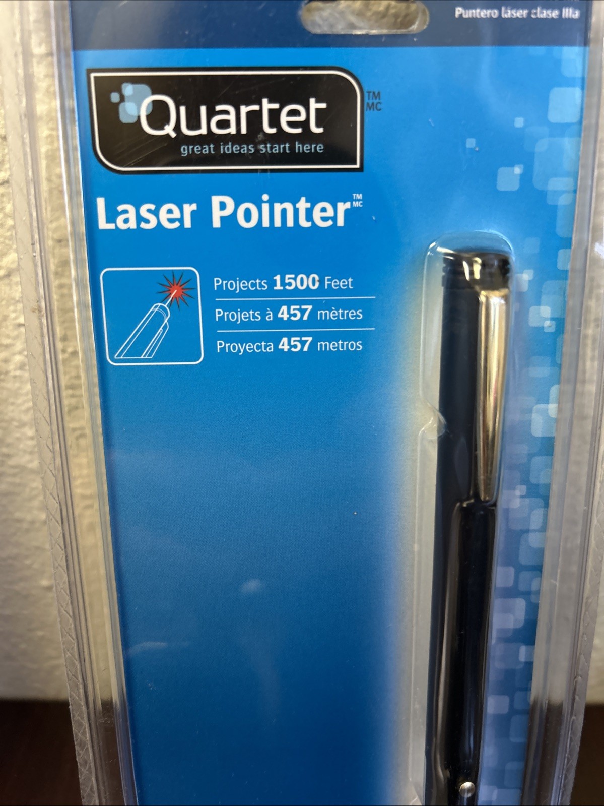 Quartet Laser Pointer, Projects 1500 ft, Black MP-1100Q