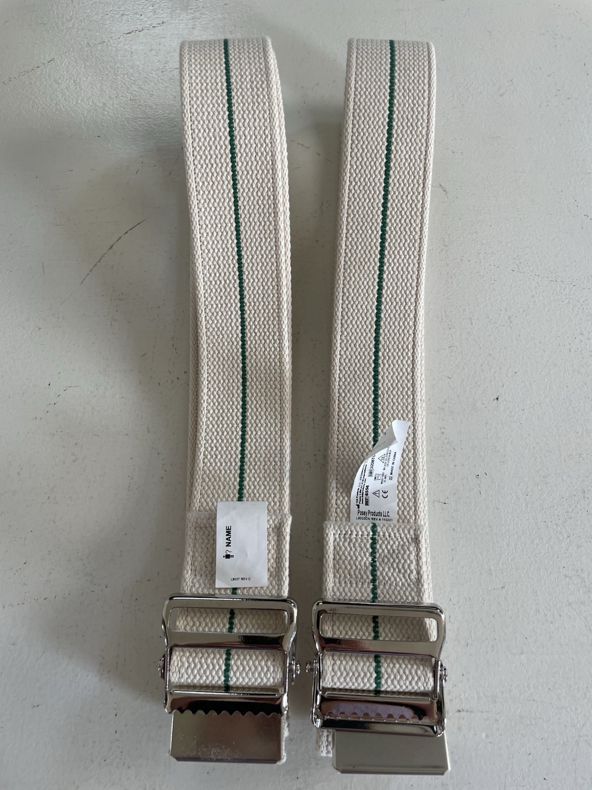 Lot of 2 Posey Transfer gait Belt medical hospital nursing assist strap Blue 60”