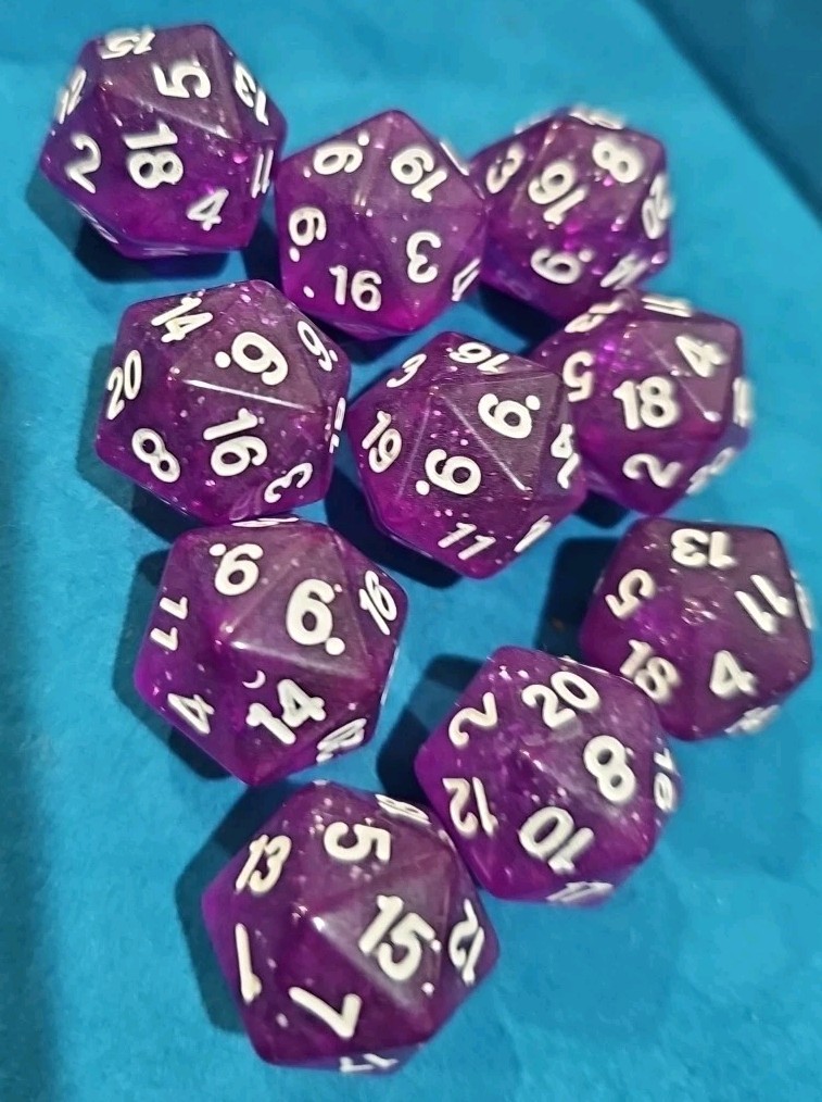 10-Pack 20 Sided Dice D20 Polyhedral Dice for DND, RPG, MTG Table Game
