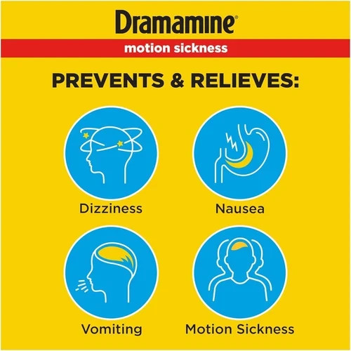 Dramamine Original, Motion Sickness Relief, 36 Count New Free Ship...