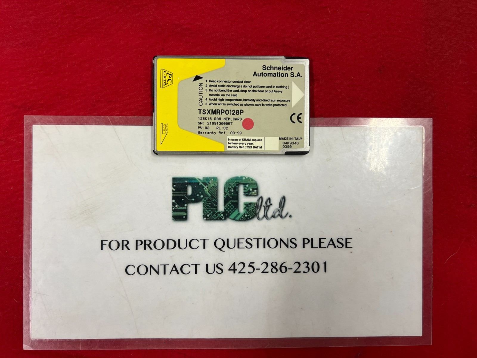 TSXMRP0128P Schneider Modicon Ram Memory Card Used TSX-MRP-0128P
