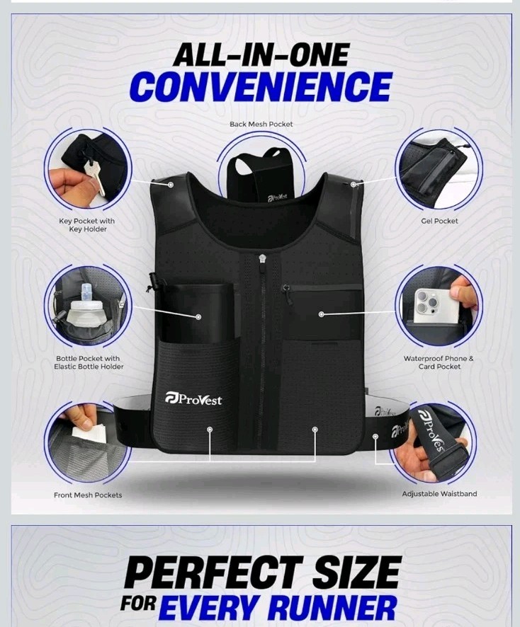 Provest Running Hydration Vest set