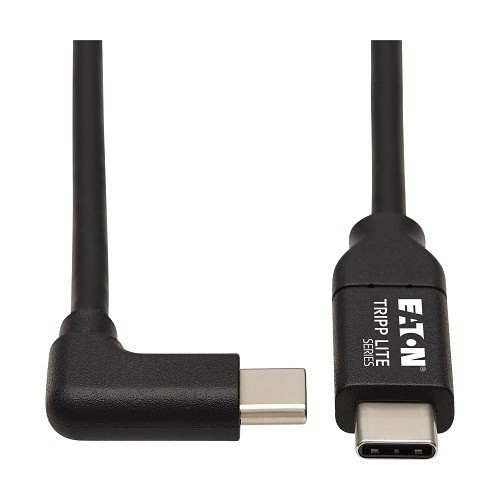 Eaton U040-02M-C-5ARA USB-C Cable (M/M) USB 2.0, 5A (100W) Rated, Right-Angle