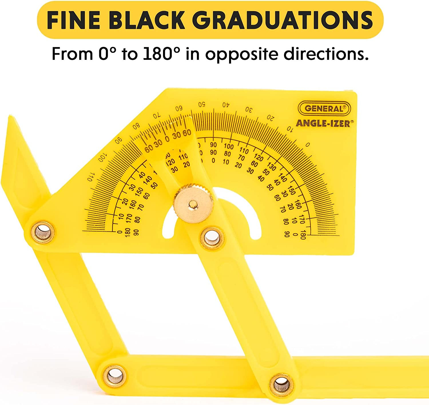 29 Plastic Protractor and Angle Finder, Outside, Inside Sloped Angles 0° to 180°