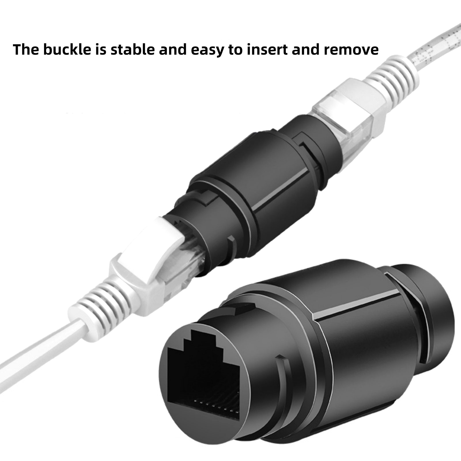 PVC 3x RJ45 Outdoor Shielded Network Ethernet Cable Extender Coupler