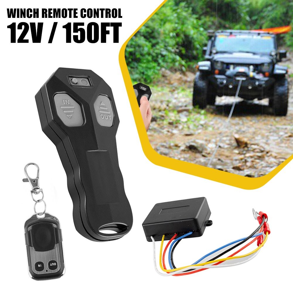 12V ATV SUV UTV Wireless Winch Remote & Receiver Control Kit Switch Handset