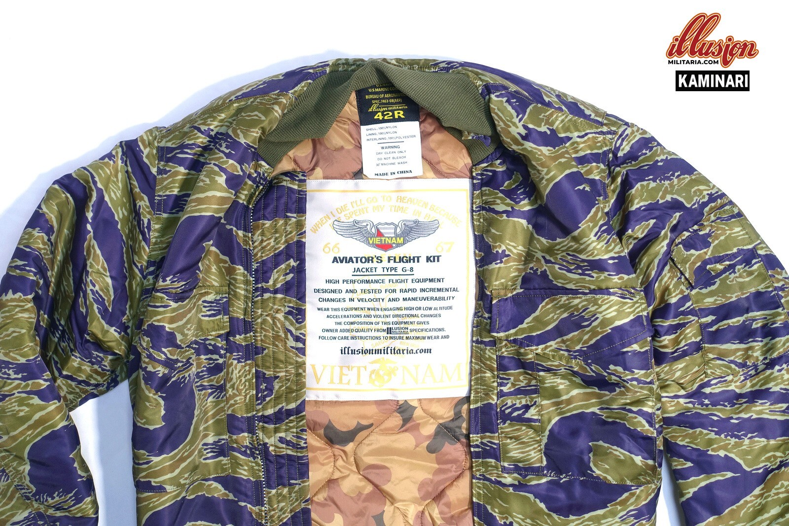 nylon G-8 flying jacket，camouflage Seawave tiger stripe