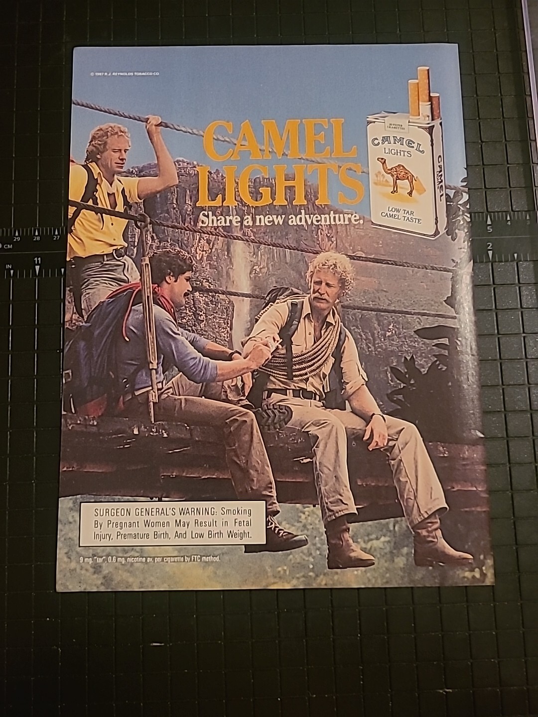 Camel Lights Cigarettes Vintage Print Ad 1987 8x11 Great To Frame