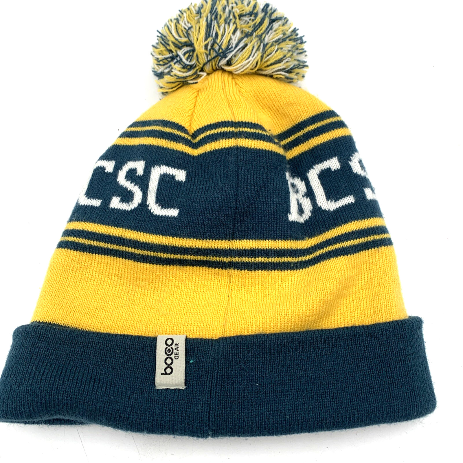 Boulder County Soccer Club Adult Beanie Cuffed Logo Patch Bobble Hat Colorado