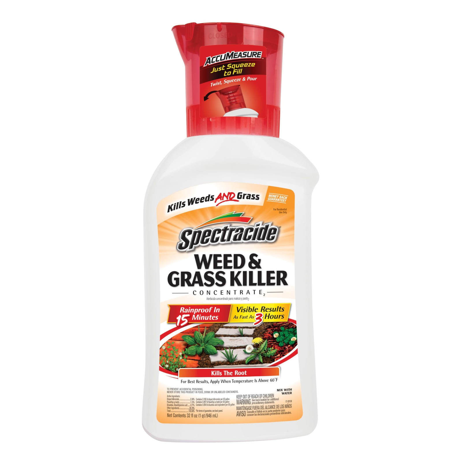 Spectracide Weed and Grass Killer Concentrate, 32 Ounces, With Accumeasure Sy...