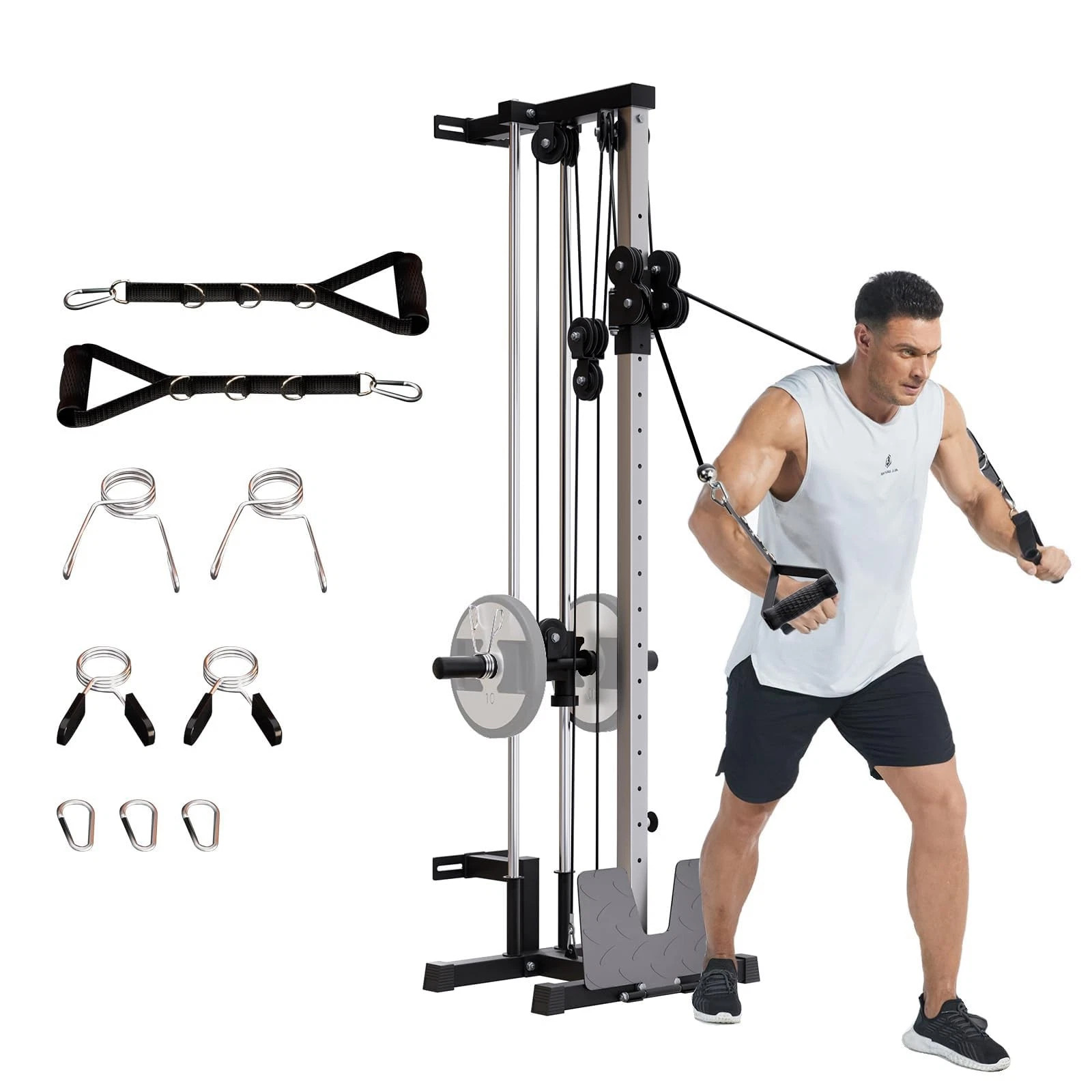 LAT Pulldown Machines Wall Mount Cable Machine Cable Crossover Machine Home Gym