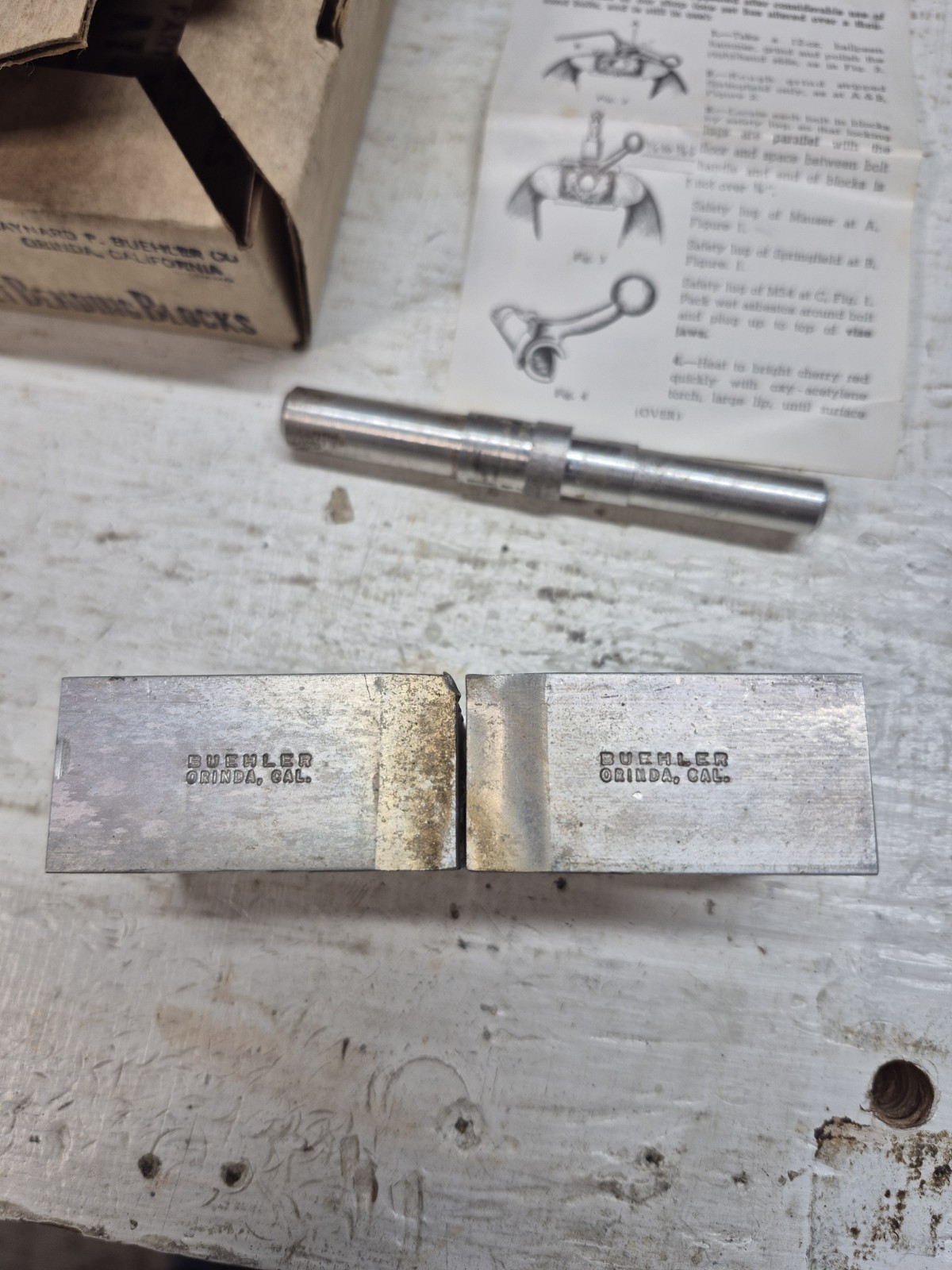 Buehler Bolt Bending Block Gunsmithing Tool Springfield, M54, mauser