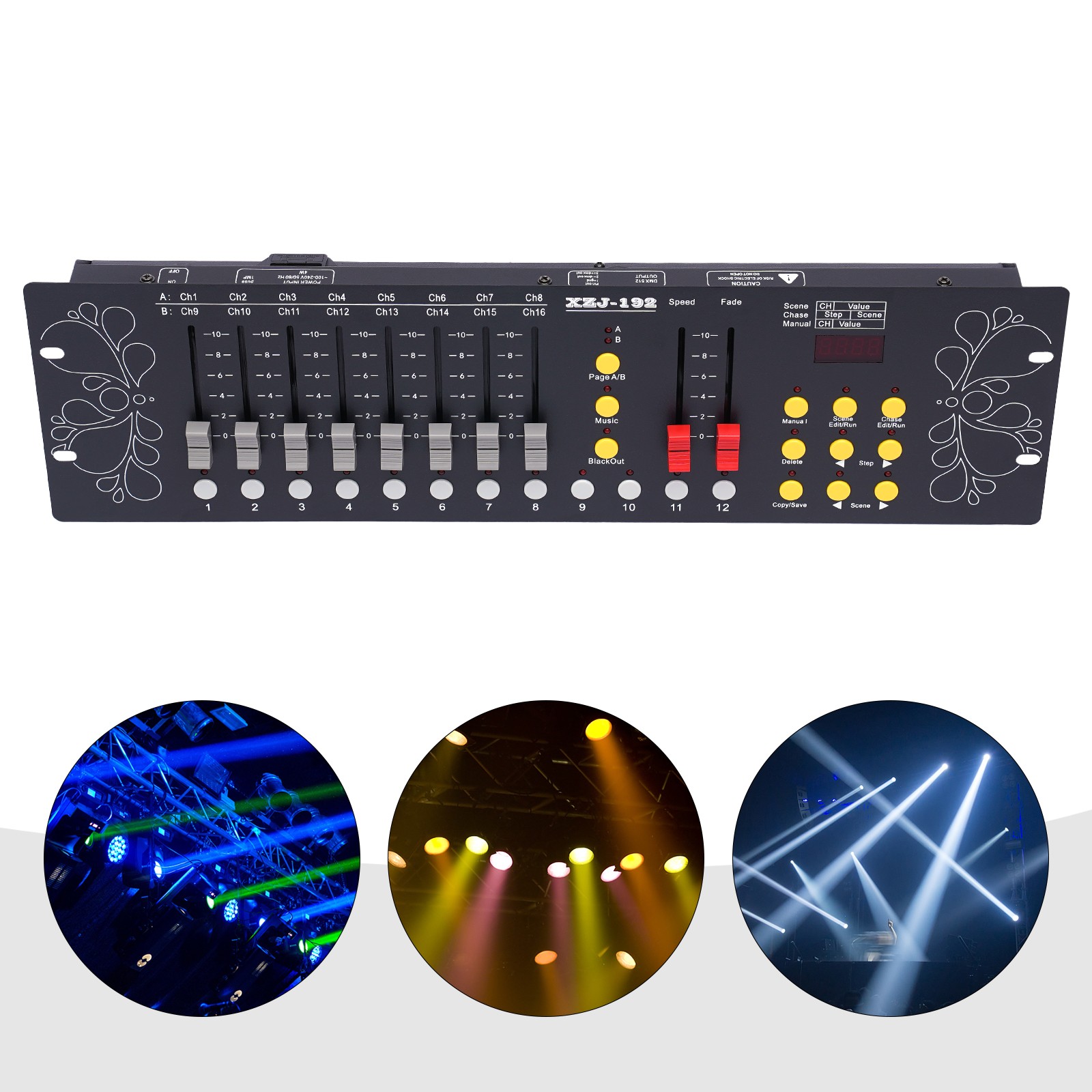 192 Channels Operator Console Controller For Stage Lighting DJ Party DJ DMX 512