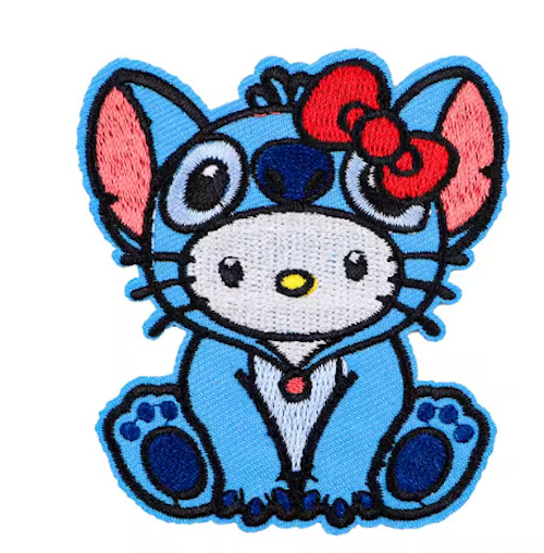 Hello Kitty - LILO & STITCH COSTUME - Embroidered Sew/Iron-On Patch