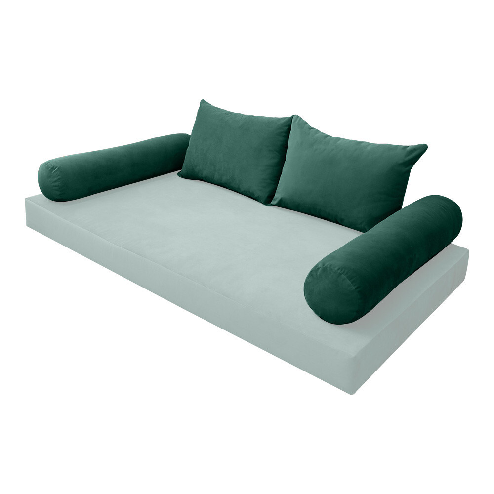 SLIPCOVER ONLY KnifeEdge Twin Style V4 Velvet Indoor Daybed Bolster Pillow AD317