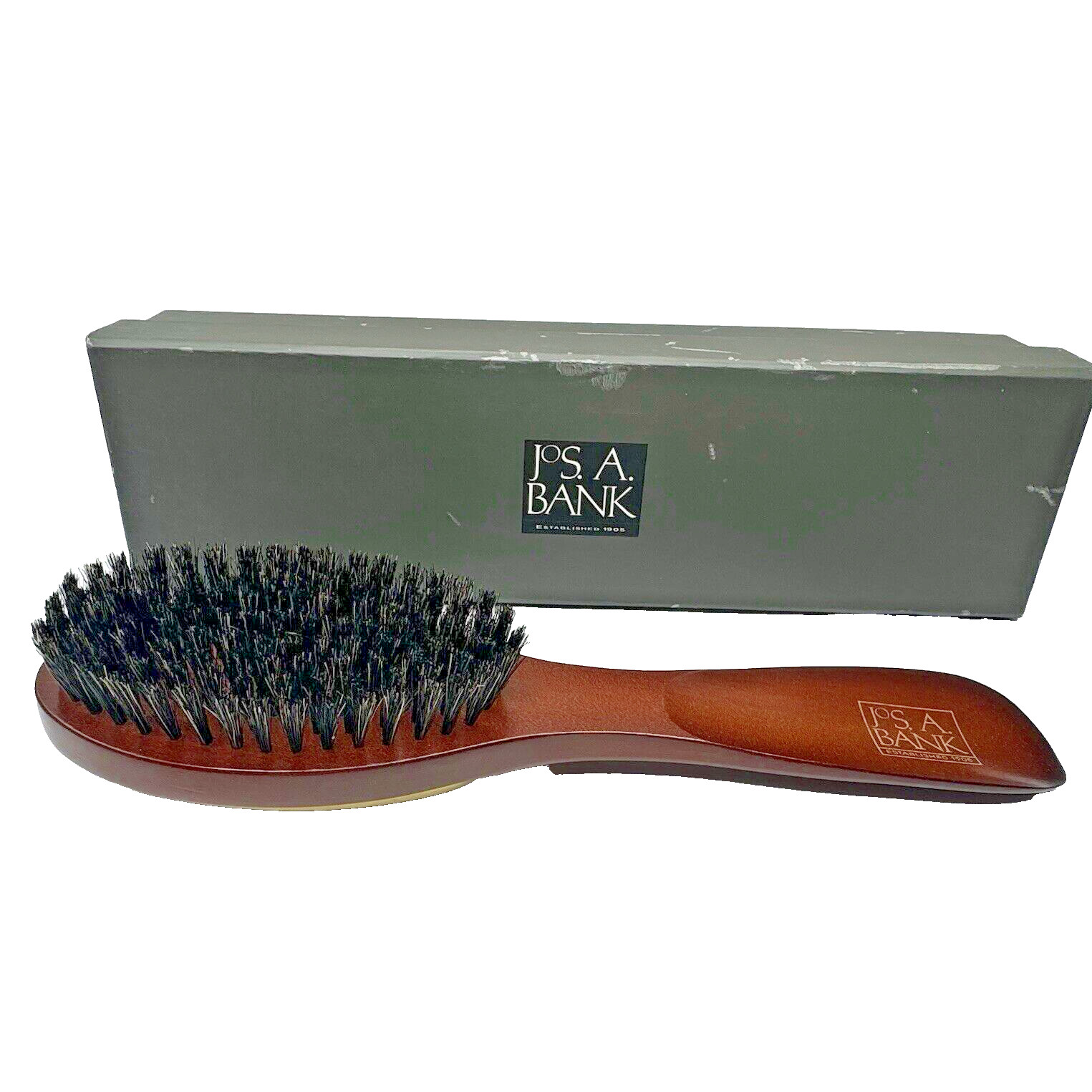 JOS A BANK - Wooden Shoe Brush w/ Original Box- NEW w/out Tags