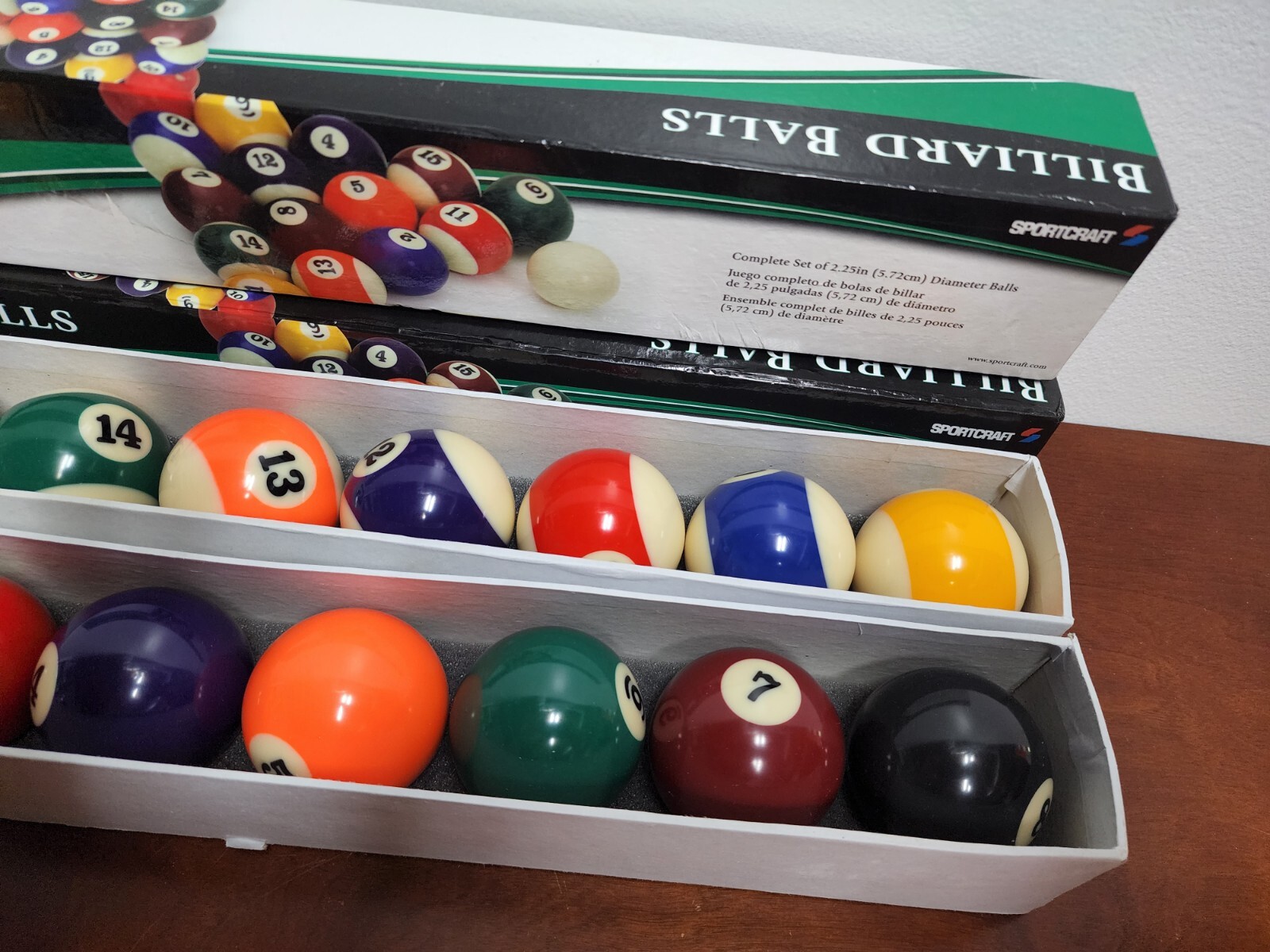 Sportcraft Billiard Pool Cue Balls Set 2.25" Diameter