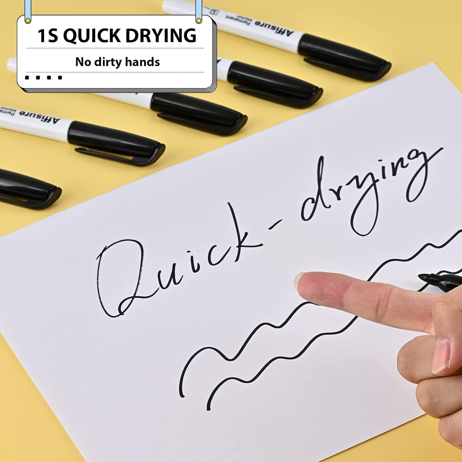 Permanent markers, 100 packs permanent markers bulk, quick dryingin one second,