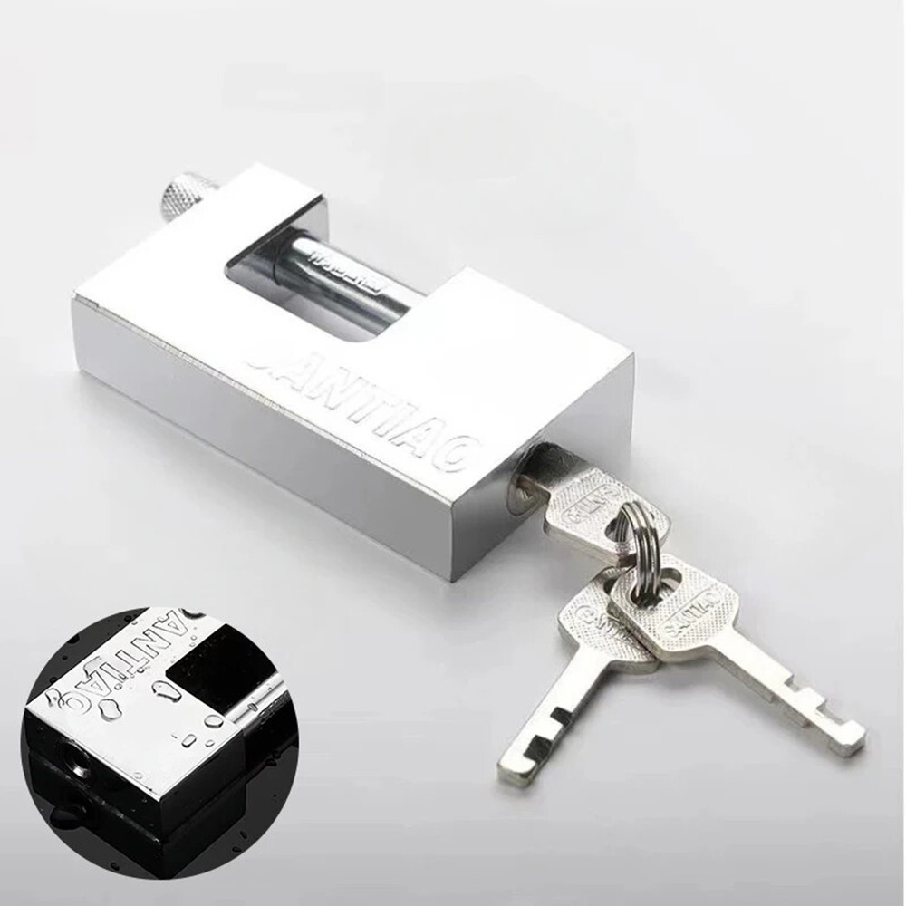 High Security 3 Keys Heavy Duty D-Shaped Lock - Protect Garage Door, Containers