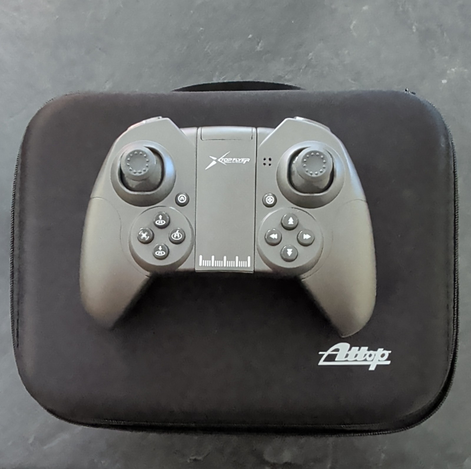 Attop Quadcopter Drone Gray Black with Remote Controller & Carrying Case